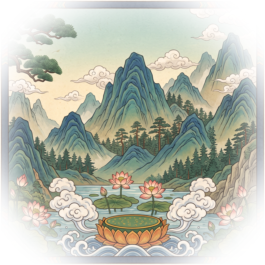 연꽃 대좌 배경